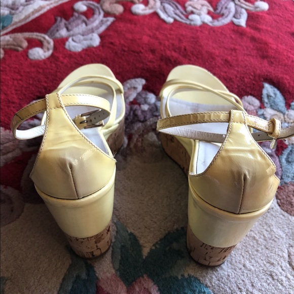 PRADA Patent Leather Cork Wedge Sandal Authentic - Picture 7 of 15